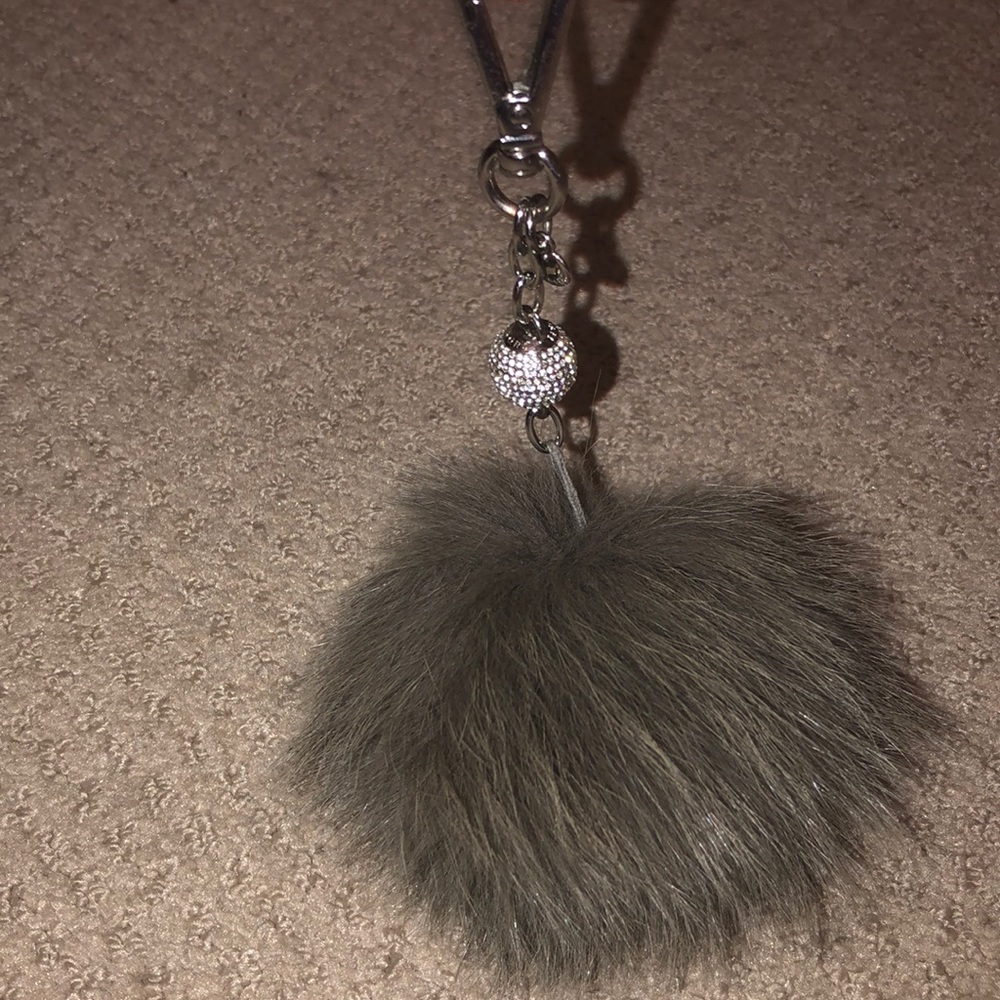 Michael kors Gray fur ball keychain